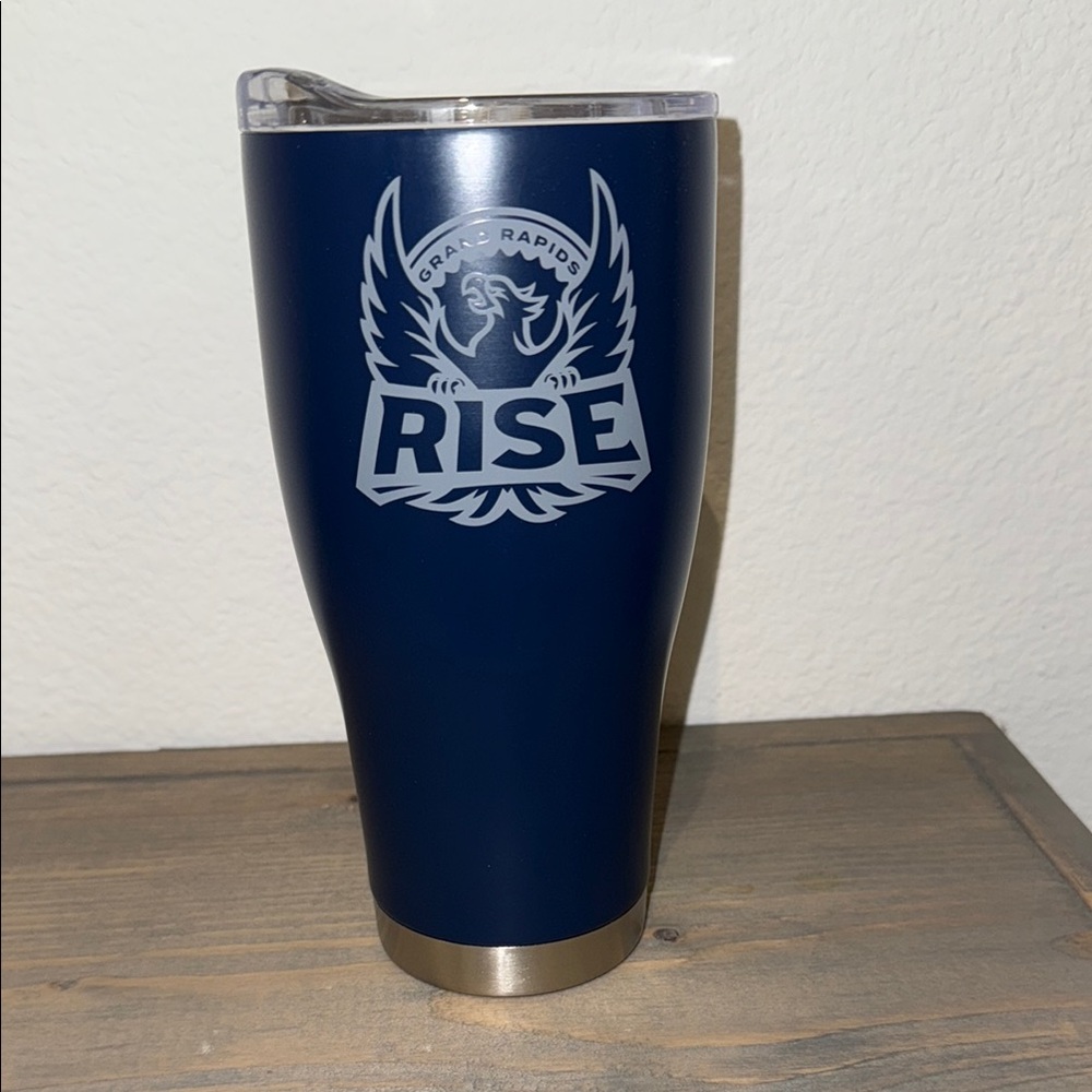 Navy Tumbler with Silver Logo